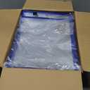 100 Pack Dry-Erase Pockets Sleeves Bulk Job Ticket Holders Oversized Reusable10x14 Blue Plastic Sheet Page Protectors, Heavy Duty Clear Work Pockets, Teacher School Classroom Supplies