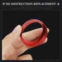 LECART 7 PCS Metal Window Button Switch Cover & AC Switch Knob Cover Fit for Jeep Wrangler JL JLU Gladiator JT 2025-2018 Car Interior Accessories Stylish Auto Decorations Decal Sticker Trims Red