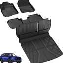Floor Mats Fit for Honda CRV 2026 2025 2024 2023 (Include Hybrid) - AOMSAZTO 2026 CR-V Cargo Liner with Back Seat Protector - All Weather CRV Floor Liners Trunk Mat Backrest Mats (Fit Upper Deck)