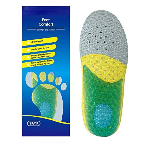 Kids Running Gel Insoles Kids Shock Absorbing Arch Support Insoles Good Feet Step Aid Little Kid US 2-3 (8 1/8-8 1/2)