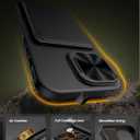 for iPhone 17 Case Wallet, Built-in Stand & Card Holder & Camera Cover, Rugged Military Grade Drop Protection Heavy Duty Hard Protective Phone Cover Case for iPhone 17 6.3" 2025, Black