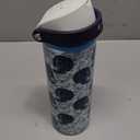 POWCAN 24 oz Insulated Skull Water Bottle: Push-Button Spout & Quick-Flip Straw, Leakproof, Car Cupholder Friendly, Insulated Flask with Straw and Handle for Fitness, Trip, Gift (Frost Revenant)