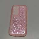 ZTOFERA for Samsung Galaxy A16 4G/5G Case 6.7", Cute Curly Wavy Design with Glitter Sequins,Luxury Aesthetic Bling Sparkly Shockproof Protective Phone Case for Galaxy A16-Glitter Pink