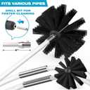 Sealegend 30 Feet Dryer Vent Cleaner Kit, Lint Remover, 2Upgraded Flexible Quick-Snap Brush with Drill Attachment, Extends Up to 30 Feet for Easy Cleaning, Works with/Without a Power Drill