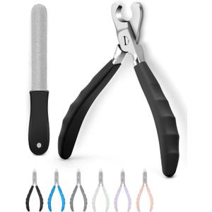 Heavy Duty Dog Nail Clippers -Cuts Thick Nails Like ButterUpgraded Large Opening Professional Toenail Trimmer Razor Sharp Blade for Medium to Giant Breed (Black)
