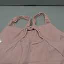 RUNNING GIRL High Support Sports Bras for Women, Racerback Molded Cup Yoga Workout Tanks for Women with Removable Pads(Pink, XXL)