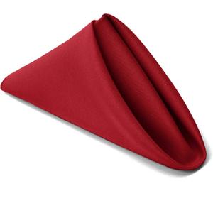 TableLinensforLess [6 Pack, Cherry Red] Cloth Napkins 17x17 Inches, 100% Polyester Dinner Napkins with Hemmed Edges, Machine Washable Napkins Ideal for Parties, Weddings and Dinner