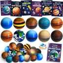 Valentines Day Gifts for Kids  27 Pack Valentines Day Cards for Kids School with 9 Solar System Planet Balls, Bouncy Space Balls for Kids, Valentine Party Favors, Classroom Prize Exchange