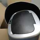 iTouchless 13 Gallon Oval Sensor Trash Can with Odor Filter, Fingerprint-Proof Stainless Steel, 50 Liter Automatic Kitchen Garbage Bin, Smart Hands-Free Motion Lid, Quiet Soft-Close, Brushed Silver