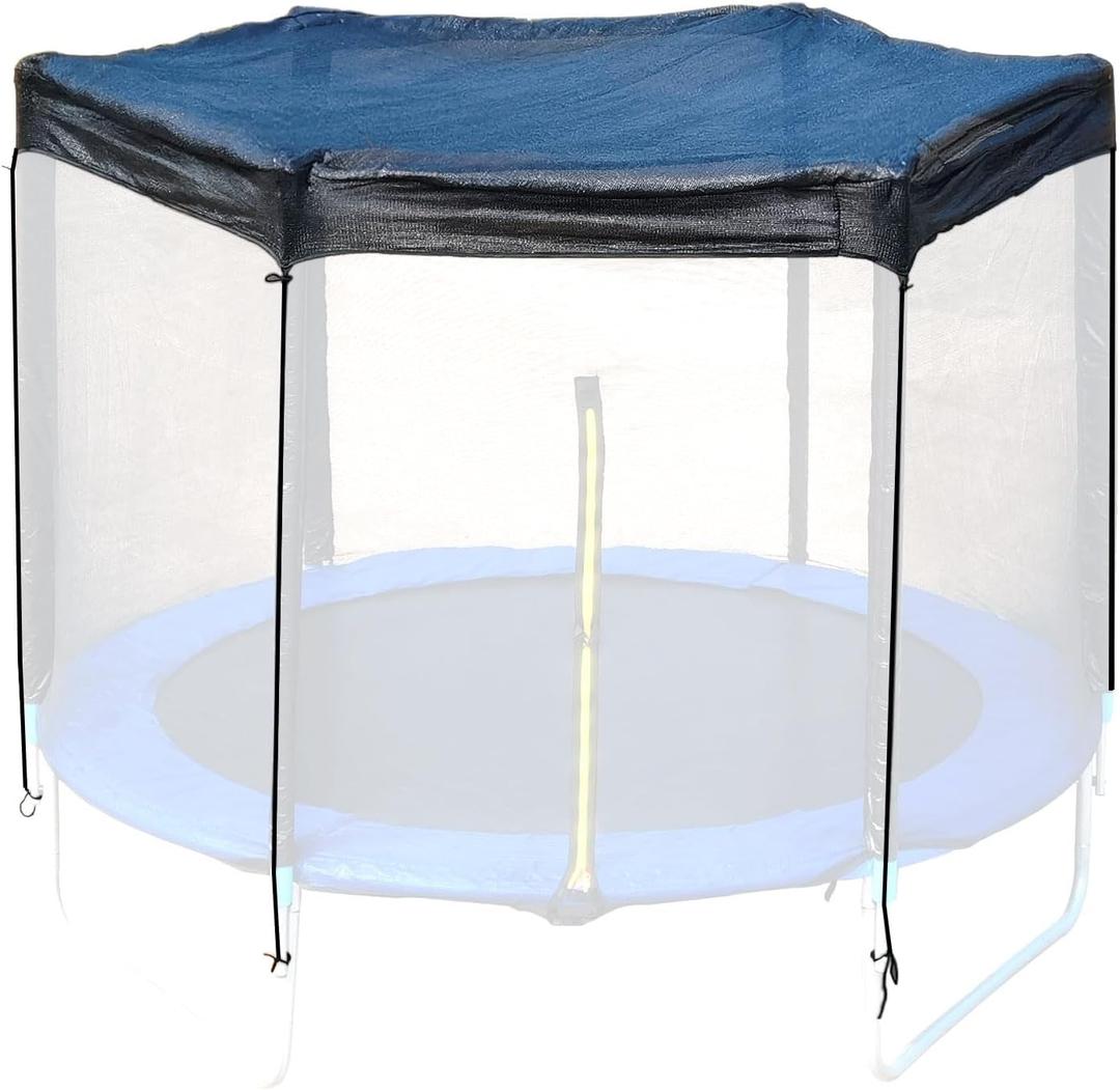 Trampoline Cover,Trampoline Shade Cover for 8ft-14ft Straight Pole Round Trampoline Outdoor Sun Protection Block Leaves,Only Trampoline Top Cover (8FT 6 Poles)