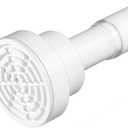 AIZESI White Spring Tension Rod No Drilling 28-50Inch 1PCS,Shower Curtain Rod Non-Slip,Adjusatable Tension Rod For Windows Durable Shower Rod,Bathroom Shower Rod Non-Rust