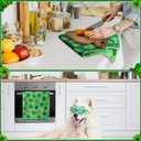 Hallswl 3pcs St. Patrick's Day Hand Towels Green Shamrock Jacquard Towel for Bath Irish Clover Cotton Soft Bathroom Kitchen Decorative Set for St. Patrick's Day Holiday Decor Gift,14 x 29 Inch