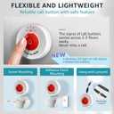 Caregiver Pager Call Button Wireless Call Bell Alert Buttons for Patients Elderly Seniors Home Portable Nurse Call System Bed Alarm Fall Prevention Emergency