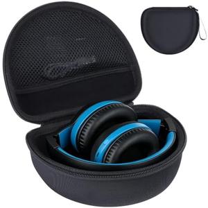 RIYADAone Case for iClever BTH12/HS19/BTH26 Kids Headphones, Black | Hard Shell Shockproof, Portable Headphone Storage, Mesh Bag Organizer, Lightweight Travel