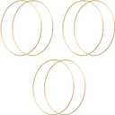 HOHIYA 6 Pcs 12 Inch Metal Floral Hoop Large Gold for Macrame Craft Wreath Rings Dream Catcher Wall Hanging 4mm Wire Taiwan Made