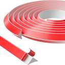 JSIWOTH 10Ft L-Shaped Bendable Silicone Quarter Round Trim Self-Adhesive Peel and Stick Molding for Floor Edge, Wall Corner, Stairs, Cabinet & Tub, White