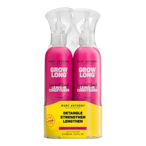 Marc Anthony Leave-In Conditioner Spray & Detangler, Grow Long Biotin, 2-pack - Anti-Frizz Deep Conditioner For Split Ends & Breakage - Vitamin E, Caffeine & Ginseng for Curly, Dry & Damaged Hair (8.4 Fl Oz (Pack of 2))