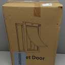 3-Flaps Insulated Dog Door for Wall, Rust Proof Aluminum Alloy Large Doggy Door, Heavy Duty Pet Door with Dual Lock, Extreme Weather Doggie Door for Interior Exterior Wall, Pets Up to 110LB