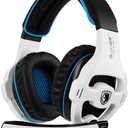 HOUSAI Xbox Gaming Headset for Xbox Series X, Xbox Series S, Xbox One,PS4, PlayStation, PS5 Over Ear Headphone with Mic Noise Cancelling for Xbox 1 PS4,PS5(White)