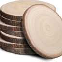 Wood Slices for Centerpieces, Wood Rounds Cookies for Crafts, Rustic Wood Circles & Slabs, Wooden Discs for Tables Decor-for Art Projects and Rustic Weddings (8pcs 7-8)