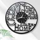 KingLive 12 Inch Kitchen Clocks Vinyl Record Clock, Creative Kitchen Home Decor, Coffee Wall Decor Theme for Restaurant Caf, Gift for Women Wives(Black Coffee Cup) (New)