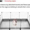 Guinea Pig Cage Bottom Tarp for C&C Grids Habitat Cage Panel, 36x24 inches Guinea Pig Cage Liner Base, Washable Small Animal Cage Bedding for Rabbits Hamsters Hedgehogs Ferrets Small Pets(No Cage)
