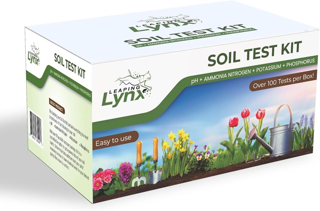 Complete Garden Soil Test Kit  Easy to Use Sensitive Soil Tester for Garden Nutrients, Soil pH Tester, Nitrogen, Phosphorous, & Potassium  Soil Testing Kit for Gardening  Lab at Your Fingertips