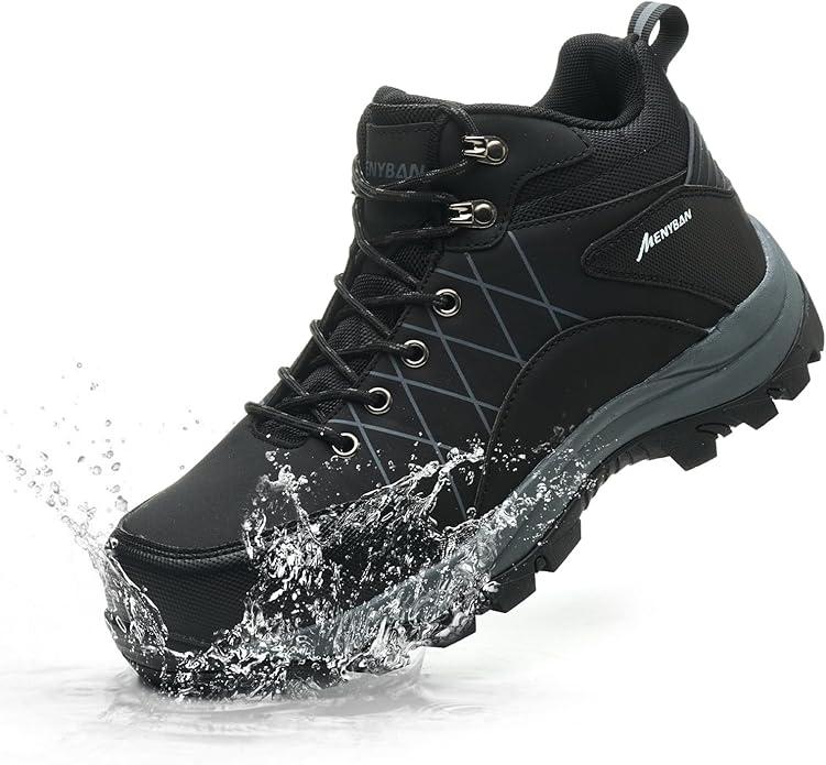 MENYBAN Steel Toe Boots for Men Waterproof Wide Width Slip Resistant Safety Toe Sneakers Puncture Proof Durable Construction Work Shoes for Outdoor Industrial Use 45W, 11.5-11.5WIDE