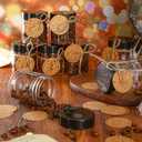 102 Pcs Coffee Bean Wedding Favors for Guests 50 Coffee Bean Jars with Lids 50 Thank You Tags Wedding Tags with Hemp Ropes Thank You Gifts, No Beans