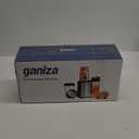 Ganiza Blender for Smoothies, 14Pcs Personal Blender for Shake and Smoothies for Kitchen with 3 Portable Cups (1x24oz & 2X17oz), Single Serve Smoothie Maker, Nutritious Recipe (Black Silver)