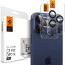 Spigen Camera Lens Screen Protector [GlasTR EZ Fit Optik Pro] Designed for iPhone 17 Pro Max | iPhone 17 Pro | iPhone 16 Pro Max | 16 Pro | iPhone 15 Pro Max | 15 Pro - Black [2 Pack]