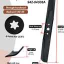 942-04308 942-04308A Mower Blades -2 Blades- High Lift fits for Troy BIlt Bronco Mustang Cub Cade RZT MTD Craftsman with 42" Cutting Deck Replaces 742-04308 742-04312