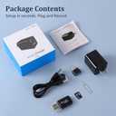 No Audio Charger Camera - Video-Only 1080P Small Camera with Motion Detection - Covert Nanny Cam for Home Indoor Security - 32GB Micro SD Card Included