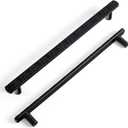 Goo-Ki 7-1/2 Inch192mm Hole Centers Luxurious & Sturdy Zinc Alloy Cabinet Handls,Matt Black Cabinet Pulls for Kitchen,Drawer,Cupboard & Wardrobe,6 Pack