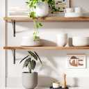 LE TAUCI 6 Inch Plant Pot, Ceramic Planter for Herbs & Small Houseplants, Tabletop Indoor Pot for Shelf, Desk and Windowsill, Small Planter with Drainage Hole & Rubber Plug, Neutral Gray