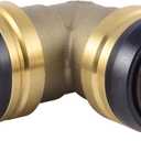 SharkBite 1-1/2 Inch 90 Degree Elbow, Push to Connect Brass Plumbing Fitting, PEX Pipe, Copper, CPVC, PE-RT, HDPE, UXL0241