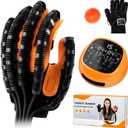 Rehabilitation Robotic Gloves for Stroke and Hemiplegia Recovery, Rechargeable Stroke Hand Recovery Device, Hand Function Training, Finger Exerciser Device for Arthritis Patients (Orange Right Hand M)