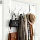 Heavy Duty Over The Door Hooks Rustproof - 25lb Over The Door Towel Rack for Bathroom, Over The Door Hanger, Door Towel Hanger, Over The Door Towel Hook, Coat Rack (1Pack, White)