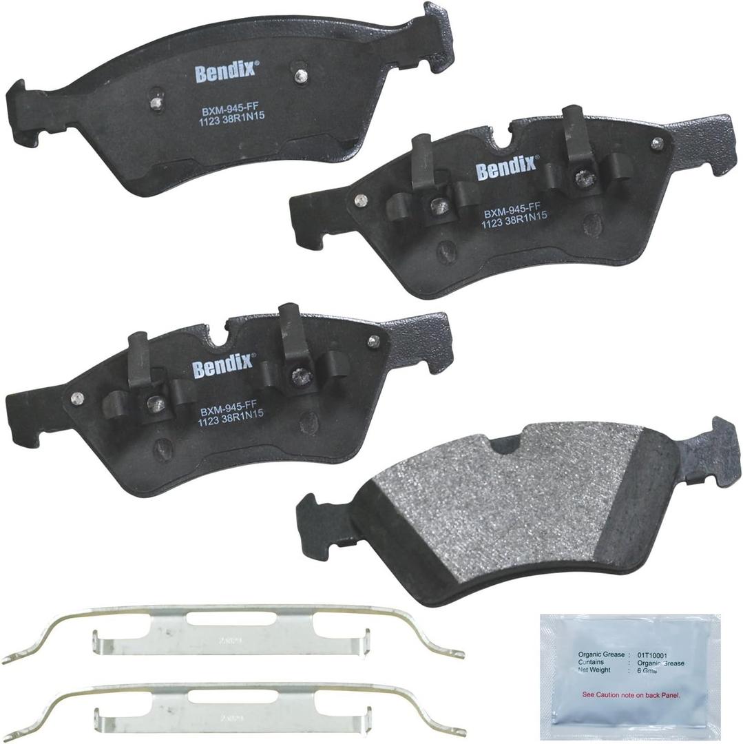 Bendix Priority1 CFM1123 Semi-Metallic Front Brake Pads for Select Models Mercedes-Benz E280, E350, E500, E550, GL320, GL350, GL450, GL500, GL550, ML320, ML350, ML450, ML500, ML550, R320, R350, R500
