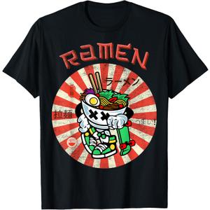 Cute Ramen Skater Tee Kawaii Anime Skateboard Lover Teens T-Shirt, S