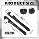 2PCS Car Seat Gap Filler Organizer,3 in 1 Car Seat Side Gap Filler with Hook for Avoiding Dropped Items,Universal No Drop Seats Guard for Filling Gaps 1.37-1.49 Inch Wide (Black)