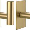 VAEHOLD Wall Towel Hooks, Heavy Duty Sticky Holder Waterproof Towel Hooks for Hanging Coat, Clothes, Closet Hook Wall Mount for Kitchen (Gold, 2 Pack)