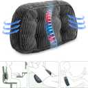 HIGOGOGO Lumbar Support Pillow for Recliner Chair/Accent Chair/Couch/Office Chair, Tufted Corduroy Back Support Cushion for Elderly, Recliner Cushions for Back Rest, Pain Relief, Reading, Dark Grey