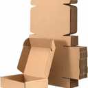 12x9x4 Shipping Boxes Set of 20, Brown Corrugated Cardboard Packaging Box for Small Business