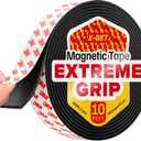 Flexible Magnetic Tape (10 feet x 1 inch) Magnetic Strip Measurer Strong Self Adhesive - Ideal Magnetic Roll for Craft and DIY Projects - Sticky Magnets for Fridge and Dry Erase Board