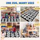 Drydiet Large Classroom Rug 7.5x12ft Number Area Rug, Seats 24