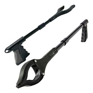 Grabber Reacher Tool 19" Aluminum Magnetic Claw, Rotating Reacher Grabber Pickup Tool, Foldable Gripper Grabbers for Elderly Grab it Reaching Tool, Trash Grabbers and Pickers, Black, by Luxet 1 Pack