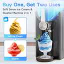 SYINTAO 2-in-1 Slushie & Soft Serve Ice Cream Maker, No-Ice-Needed Frozen Drink Machine with LED Display, 6 Preset Modes, Auto-Clean & Delay Timer – Gift for Family