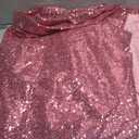 MODFUNS 7.2FT Arch Cover Pink Gold Sequin Spandex Arch Cover Wedding Arch Backdrop Cover Spandex Fitted Arch Stand Cover Glitter Arch Cover Backdrop Fabric for Baby Shower Bridal Shower Wedding Decor