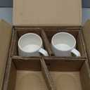 MIAMIO - Coffee Mugs Set of 2 / Large Ceramic Coffee Cups (14 oz) - Mug for Cappuccino, Tea, Espresso - Microwave and Dishwasher Safe - Luxe Collection (Cream Rose)